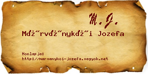 Márványkői Jozefa névjegykártya
